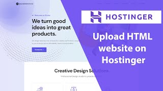 How to Upload HTML Website on Hostinger [upl. by Gustin766]