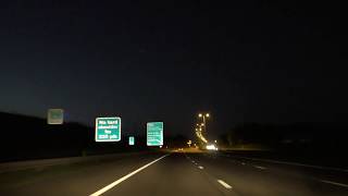 Night Drive M5 Motorway From J31 A30 A38 Exminster Devon To J7 A44 Worcester South England [upl. by Neala]