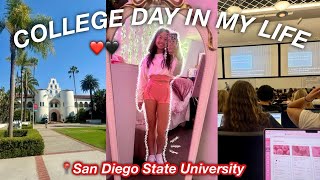 COLLEGE DAY IN MY LIFE AS A FRESHMAN AT SDSU [upl. by Euqirdor]