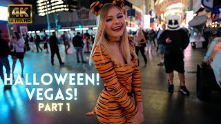 Fremont Street Las Vegas HALLOWEEN 2022 part 1 [upl. by Kippar]