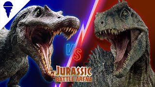 Spinosaurus vs Giganotosaurus  Jurassic Battle Arena 1 [upl. by Odilo]