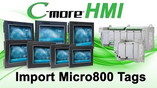 Cmore HMI Setup Import Micro800 PLC Tags at AutomationDirect [upl. by Shaylyn658]