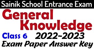 Sainik School General Knowledge 2022  2023 GK Questions and Answers  AISSEE [upl. by Ranzini]