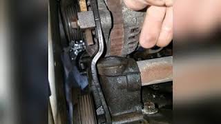 03 Mitsubishi galant 24 drive beltalternator belt removal [upl. by Analli]