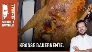 Schnelles krosse Bauernente Rezept von Steffen Henssler [upl. by Yerkovich]