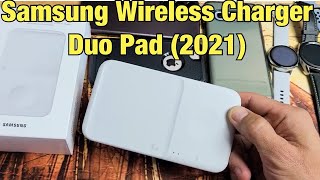 Samsung Wireless Charger Fast Charge Pad DUO 2021 Review  Can it charge Apple Watches too [upl. by Legnaleugim]