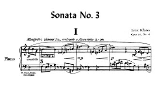 Ernst Krenek  Piano Sonata No 3 Op 92 No 4 [upl. by Secnarfyram]