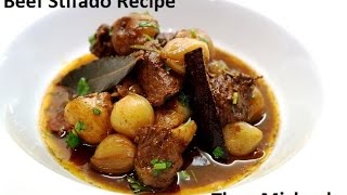 Stifado  Beef Stifado Recipe  Greek Beef Stew by Theo Michaels Masterchef [upl. by Nhguavahs489]