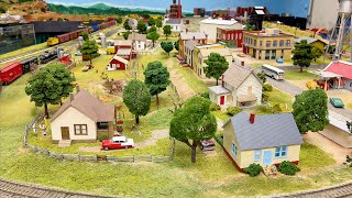 Large Private Model Railroad HO Scale Train Layout at the East Texas Model Railroad Club Part 1 [upl. by Mohandas]