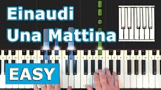 Einaudi  Una Mattina  Piano Tutorial Easy  How To Play Synthesia [upl. by Olnek]