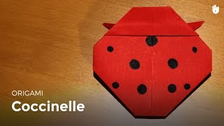 Faire une Coccinelle en papier  Origami [upl. by Noraa]