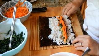 How to roll your own kimbap 김밥 [upl. by Esinart]