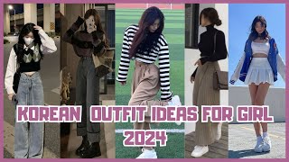 Korean Outfit ideas for GIRL 2024 [upl. by Nalehp870]