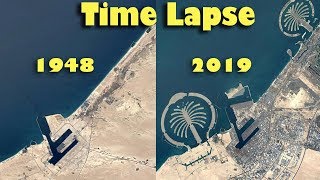 Time lapse  Dubai Evolution from 1948 to 2019 [upl. by Annayd755]