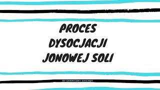 Proces dysocjacji jonowej soli [upl. by Boycey795]