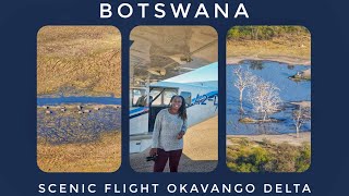 Botswana  Scenic flight Okavango Delta [upl. by Aketahs]