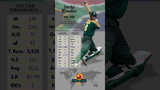 Jonty Rhodes  Cricketer ODI Statistics 📊 [upl. by Randell]