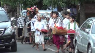 Bali Joyful Barong in the streets of Ubud quotNgelawangquot with Galungan 1 by Hans amp Fifi [upl. by Eric]