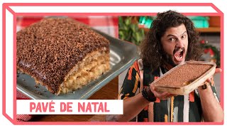 PAVÊ GELADO DE CHOCOLATE 🍫 COM CREME  Receitas de Natal  Mohamad Hindi [upl. by Luapnaej]