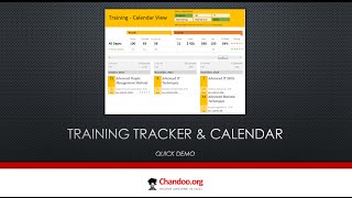 Training tracker and calendar in Excel  Quick Demo [upl. by Jutta581]