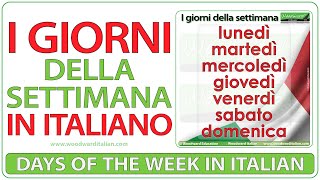 Days of the week in Italian  I giorni della settimana in italiano [upl. by Doroteya]