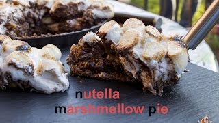 Nutella Marshmallow Pie vom Weber Holzkohle Kugelgrill Dessert der immer gelingt  tobiasgrillt [upl. by Tabina]