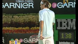 Gonzalez v Federer 2007 Australian Open Mens Final Highlights [upl. by Arihsat]