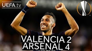 VALENCIA 24 ARSENAL UEL HIGHLIGHTS [upl. by Onifur]