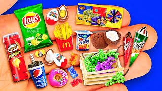 36 DIY MINIATURE FOOD 〜 BIG COLLECTION OF REALISTIC MINIATURES [upl. by Polik]