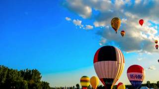 Gatineau Hot Air Balloon Festival  Montgolfieres de Gatineau 2012  Time Lapse [upl. by Fedora]