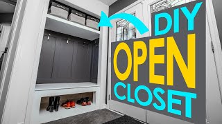 Open Concept Closet Renovation  DIY Closet Makeover for Beginners [upl. by Arted]