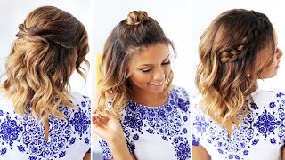 3 Easy Hairstyles for Short Hair [upl. by Hadias]