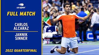 Carlos Alcaraz vs Jannik Sinner Full Match  2022 US Open Quarterfinal [upl. by Ellebana]