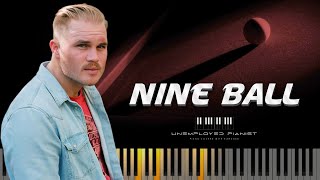 Zach Bryan  Nine Ball Piano cover  Tutorial  Karaoke [upl. by Saiasi164]