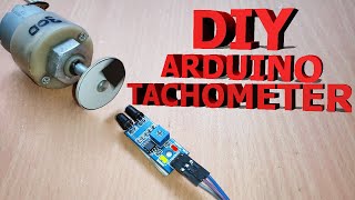 DIY Digital Arduino Tachometer  RPM Counter Using Proximity Sensor IR [upl. by Maddalena686]