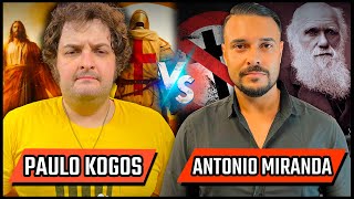 PAULO KOGOS E ANTONIO MIRANDA  TEMPLARIO VS ATEU  DEBATE HISTÓRICO  Podcast 3 Irmãos 617 [upl. by Ahsinut36]