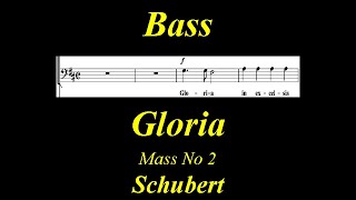 Schubert  D167  Mass No2 in G 2Gloria  Bass [upl. by Ahsenik]