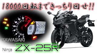 NINJA ZX25R フル加速  2輪素人による参考タイム【KAWASAKI NINJA インドネシア仕様】巡航回転数 エンジン始動 【ベタ捻り】 [upl. by Eiramlehcar]