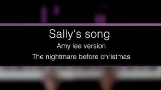 The Nightmare Before Christmas Sallys song Amy Lee version piano covertutorial [upl. by Esinek594]