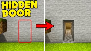 Minecraft How to make a Hidden Piston Door In BEDROCK Tutorial [upl. by Alieka]