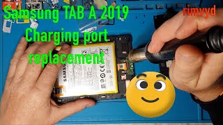 Samsung TAB A 2019 T295 charging port replacement [upl. by Pepe]