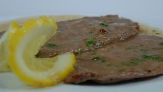 Veal scallops with lemon sauce  italian recipe [upl. by Achorn]