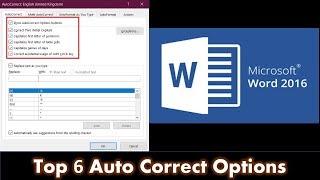 How to Use Auto Correct Options in Word 2016 Tutorial  The Teacher [upl. by Laro695]