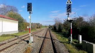 Führerstandsmitfahrt von Ulm Hbf nach Aalen Hbf [upl. by Winebaum]