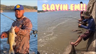 Millerton Lake Bass Fishing   SLAYIN EM [upl. by Eegnat950]