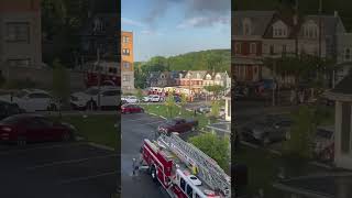 Working Commercial Fire and Collapse  Pottsville Fire  May 23rd 2024 [upl. by Assirrem]