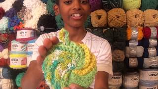 Crocheted Spiral Scrubbies by Jonahs Hands [upl. by Gavette425]