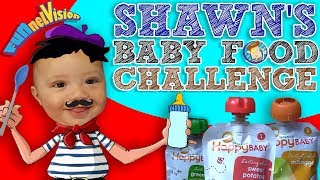 Shawns BABY FOOD Challenge Babys First Time Trying FVEating Fun [upl. by Flagler805]