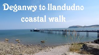 Coastal beach walk from Deganwy to llandudno pier and the great orme Wales UK [upl. by Marcoux]