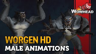 Worgen Male Animations  Patch 825 [upl. by Gardener]